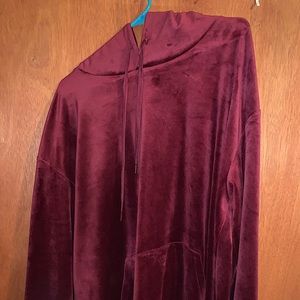 NovaMen maroon velvet sweater. 2xl